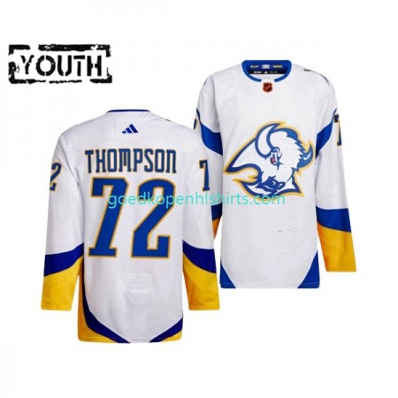 Buffalo Sabres TAGE THOMPSON 72 Adidas 2022-2023 Reverse Retro Wit Authentic Shirt - Kinderen